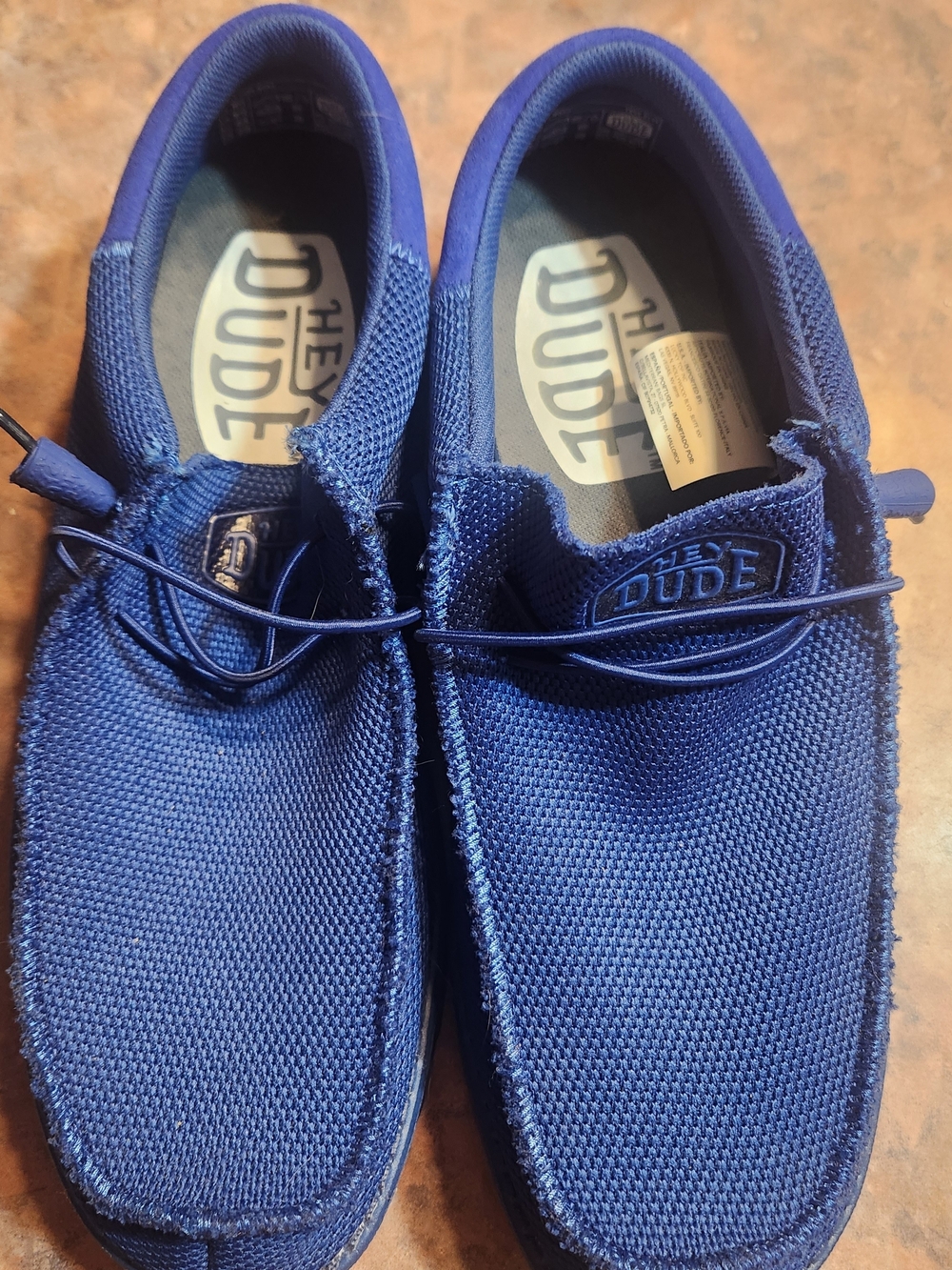Hey Dude Men's Wally Knit Slip-On Shoes - Navy Blue 11 Euc